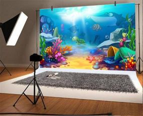 img 1 attached to LFEEY 7x5ft Underwater Wonderland Baby Shower Photography Backdrop - Perfect for Kids' Birthday Party Decor, Newborn Portraits, Photo Booth Props and Under The Sea themed Events