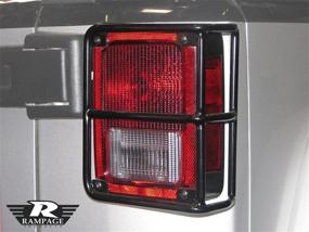 img 1 attached to Enhance Your Jeep's Style and Protection with RAMPAGE PRODUCTS 88660 Black Euro Taillight Guards for 2007-2018 Jeep Wrangler JK