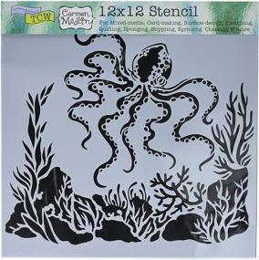 img 1 attached to 🐙 The Crafters Workshop TCW607 Octopus Template – Ideal for Creative 12x12 Projects in White