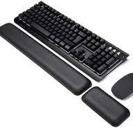 🖐️ ultimate comfort: leather-gel aelfox keyboard and mouse wrist rest set for pain relief and ergonomic support logo