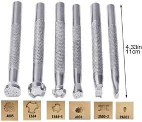 img 2 attached to 🔨 Jupean Leather Stamping Tools: Complete Set of Special Shape Stamps for Saddle Making, Carving, and Leather Crafts