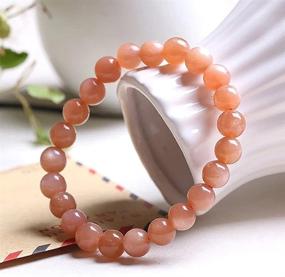 img 2 attached to VEINTI+1 Natural Sunstone Crystal Energy Stretch Bracelet: Stylish Accessory for Men and Women - 6mm