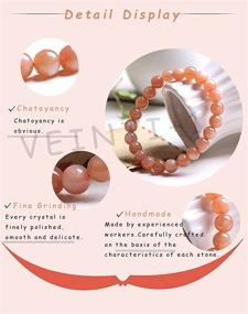 img 1 attached to VEINTI+1 Natural Sunstone Crystal Energy Stretch Bracelet: Stylish Accessory for Men and Women - 6mm