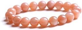 img 4 attached to VEINTI+1 Natural Sunstone Crystal Energy Stretch Bracelet: Stylish Accessory for Men and Women - 6mm