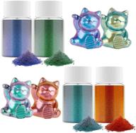 chameleon color shift mica powder - 40g/1.4oz for epoxy resin, nails, soap, bath bombs, slime, candle & color pigment. ideal for car & motorcycle color changing effects! logo