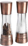 🧂 cole & mason gourmet derwent salt and pepper mill set, stainless steel and copper, 190mm logo