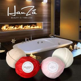 img 1 attached to 🛁 HanZá 8 Bath Bombs Gift Set - Vegan Spa Fizzies for Women, Moms, Girls, and Teens - Pamper Your Loved Ones with Ultra Comforting Bath Bombs - Perfect Addition to Bath Bubbles, Beads, Pearls & Flakes