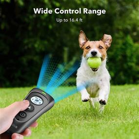 img 1 attached to 🐶 MODUS Dog Barking Deterrent: Dual-Head Ultrasonic Control Device for Effective Dog Training (4 Modes, 16.4 Ft Range, Chargeable LED Flashlight) Indoor/Outdoor Suitability