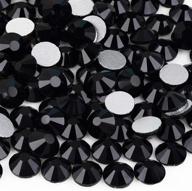 💎 yantuo flat back jet black rhinestones - 1440 pcs, 5mm ss20 glue fix diamond cut gems for nail art, diy crafts & more logo