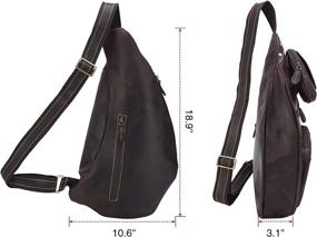 img 2 attached to Texbo Genuine Cowhide Leather Backpack: Durable and Stylish Companion for On-The-Go Professionals