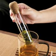 🍵 ichatea glass tube tea infuser cork - stylish and versatile tea defuser for loose leaf, herbal, and flower tea логотип