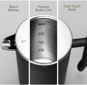 img 2 attached to ☕ Veken French Press Coffee Maker - Premium Double-Wall 304 Stainless Steel - Multi-Screen System - Rust-Free - Dishwasher Safe - 1L - Black