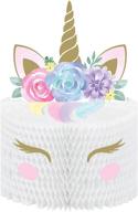 🦄 colorful unicorn baby shower centerpiece - creative converting 344425, 11.75"x 7.5 logo