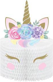img 2 attached to 🦄 Colorful Unicorn Baby Shower Centerpiece - Creative Converting 344425, 11.75"x 7.5
