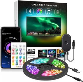 img 4 attached to Enhanced 2021 Nexillumi LED Strip Lights - USB Powered RGB Backlight for 24-60 inch TV, Mirror, PC - Sync to Music, Bias Lighting - Android iOS Compatible