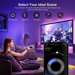 img 1 attached to Enhanced 2021 Nexillumi LED Strip Lights - USB Powered RGB Backlight for 24-60 inch TV, Mirror, PC - Sync to Music, Bias Lighting - Android iOS Compatible