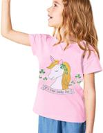 🦄 adorable unicorn dinosaur shirts for toddler girls: clothing and tops, tees & blouses logo