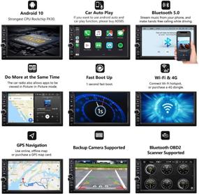 img 1 attached to 📱 2021 Eonon GA2186: Двойная магнитола с Android и навигацией, Android Auto, Apple Carplay, Wi-Fi, быстрой загрузкой и поддержкой камеры заднего вида