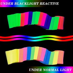 img 1 attached to 🎉 UV Neon Glow Party Confetti Set – 10,000 Pieces: 5 Colors Fluorescent Tissue Confetti for Blacklight Weddings, Bachelorettes, Baby Showers, Birthdays, New Years – Stunning Confetti Decorations