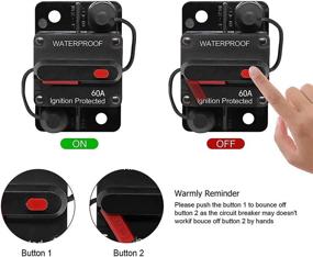 img 3 attached to Circuit Breaker Trolling 12V 48VDC Waterproof