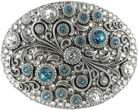 img 4 attached to 💎 Engraved Antique Crystal Women's Belt Accessories with Swarovski Rhinestones