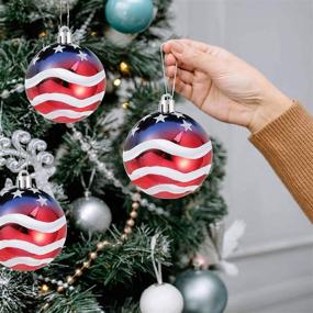 img 2 attached to 🎆 Iceyyyy Independence Day Ball Ornament: Celebrate July 4th with an American Flag Hanging Decoration for Christmas Tree, Parties & More