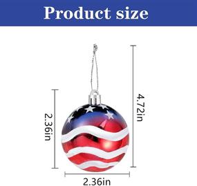 img 4 attached to 🎆 Iceyyyy Independence Day Ball Ornament: Celebrate July 4th with an American Flag Hanging Decoration for Christmas Tree, Parties & More