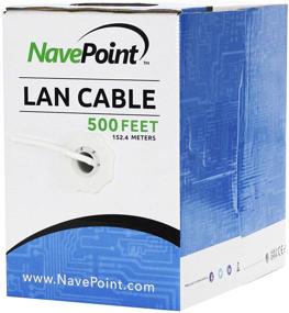 img 3 attached to 🔗 NavePoint Cat6 (CCA), 500ft, White, Solid Bulk Ethernet Cable - High Performance 550MHz, 23AWG 4 Pair, UTP