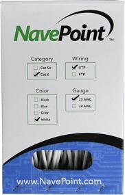 img 2 attached to 🔗 NavePoint Cat6 (CCA), 500ft, White, Solid Bulk Ethernet Cable - High Performance 550MHz, 23AWG 4 Pair, UTP