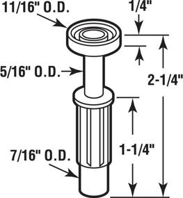 img 1 attached to Pack of 2 Slide-Co 163582 Bi-Fold Door Top Guide Rollers with 11/16-Inch Wheels