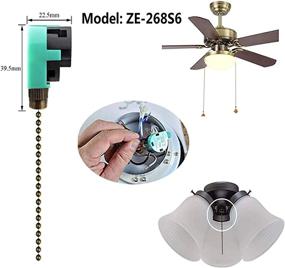 img 3 attached to Zing Ear 3-Speed Ceiling Fan Switch - Pull Chain Cord Switch for Fans, Appliances, Lamps - 2 Pack