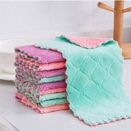 double-sided microfiber cleaning cloth: high absorbency & fast-drying 10-pack kitchen dish cloth and lint-free towel set logo