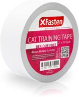 clear anti-scratch cat training tape, 2-inches x 30 yards; couch, furniture, leather guard protector tape for cats – xfasten logo