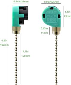 img 2 attached to 🔧 1 Pack Zing Ear ZE-268S6 Ceiling Fan Pull Chain Switch - 3 Speed 4 Wire Replacement Switch for Ceiling Fan Light Compatible with Hunter Ceiling Fan and Wall Lamps