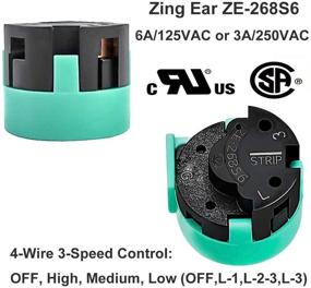 img 3 attached to 🔧 1 Pack Zing Ear ZE-268S6 Ceiling Fan Pull Chain Switch - 3 Speed 4 Wire Replacement Switch for Ceiling Fan Light Compatible with Hunter Ceiling Fan and Wall Lamps