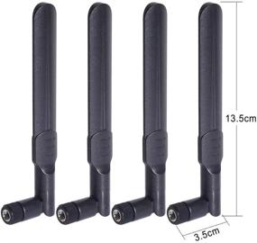 img 2 attached to Bingfu Dual Band WiFi Antenna 8dBi RP-SMA Male 20cm 8 inch RG178 U.FL IPX IPEX + RP-SMA Female Cable 4-Pack