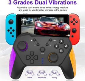 img 2 attached to 🎮 Enhanced Wireless Switch Controller with Turbo, Motion Control, Vibration, and More - Perfect Switch Pro Controller Alternative for Nintendo Switch/Lite/OLED - Extra Remote Game Controllers for Video Games