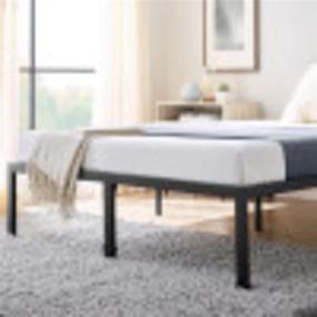 img 1 attached to 🛏️ Full Black Brutis Heavy-Duty Metal Platform Bed Frame by Classic Brands