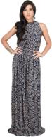 stylish sleeveless summer maxi dress with flowy print for women by koh koh - perfect for formal and casual occasions logo