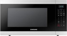 img 4 attached to Samsung MS19M8000AS/AA Large Capacity Stainless Steel 🍕 Countertop Microwave Oven with Sensor and Ceramic Enamel Interior