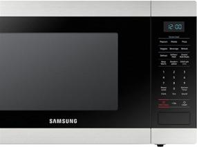 img 2 attached to Samsung MS19M8000AS/AA Large Capacity Stainless Steel 🍕 Countertop Microwave Oven with Sensor and Ceramic Enamel Interior