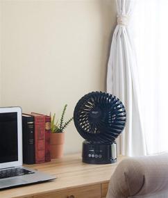 img 2 attached to 🌀 Comfort Zone CZ106RBK 6-Inch Oscillating Digital Touch Portable Desk Fan with Remote, Timer, and Adjustable Tilt - Black