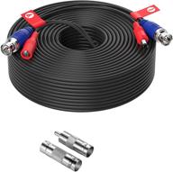 🔌 zosi 1 pack 100ft (30 meters) 2-in-1 video power cable: bnc extension surveillance camera cables with bnc connectors and rca adapters logo