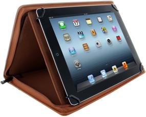 img 3 attached to 📱 KHOMO Universal Tablet Padfolio Zippered Case - Brown - Compatible with iPad Air, Pro 11 & More