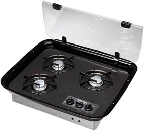 img 2 attached to 🍳 Enhance Your Kitchen with Suburban 2990A Glass Cooktop Cover - 3 Burner in Black