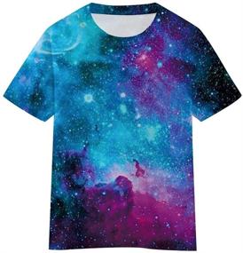 img 3 attached to SAYM Galaxy Moisture Wicking Boys Shirts: Stylish and Sweat-free Clothing