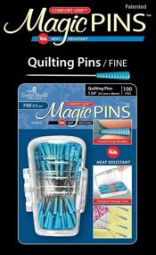 img 4 attached to Taylor Seville Originals Comfort Grip Quilting Fine Magic Pins: Premium Sewing and Quilting Supplies - 100 Count