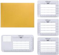 💌 opount 4pcs 4 style envelope addressing guide stencil templates: ideal for various envelopes, sewing projects, thank you cards & mother's day! logo