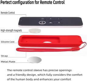 img 3 attached to Silicone Case For Apple Remote TV4 Apple TV Remote Cover Silicone Case Cover For Apple TV Silicone Dustproof Cover For Apple TV4 Cover Protection Remote Control Skin (Black)