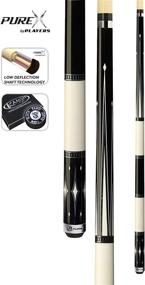 img 1 attached to 🎱 Superior Performance and Style: Purex HXT-90 Stunning Black and White Pool Cue with Silver Accents Technology